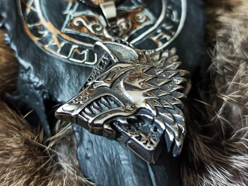 Fenris Wolf Edelstahlanhänger